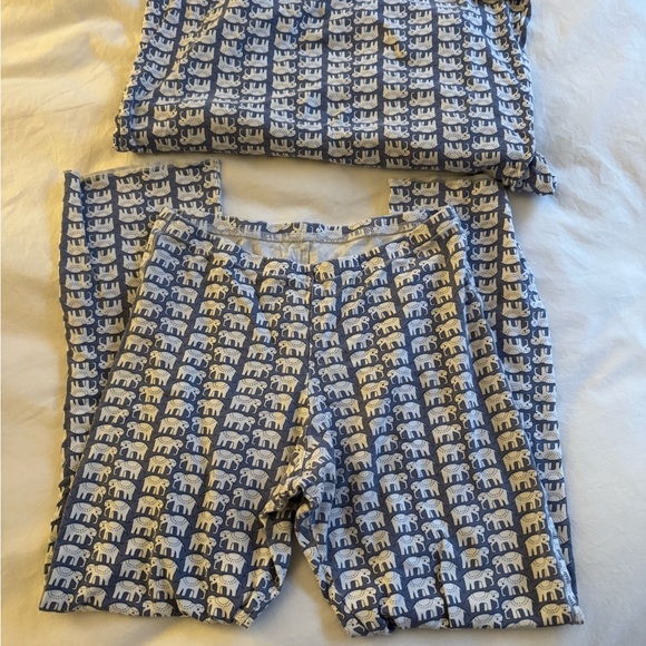 Women's Blue Elephant Hathi Print Pajama Set - Picture 4 of 6